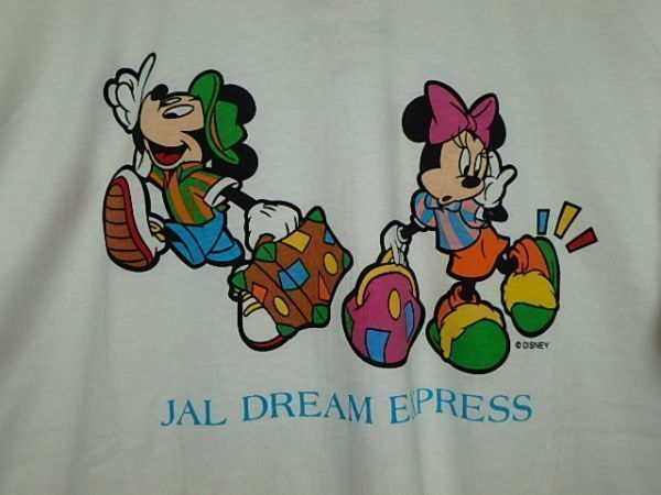 ディズニー JAL ミッキー ミニー 航空グッズ コレクション ノベルティ Tシャツ M～L_画像2