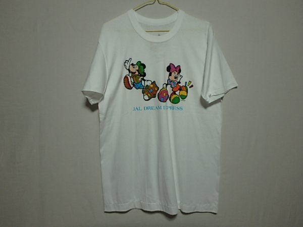 ディズニー JAL ミッキー ミニー 航空グッズ コレクション ノベルティ Tシャツ M～L_画像1