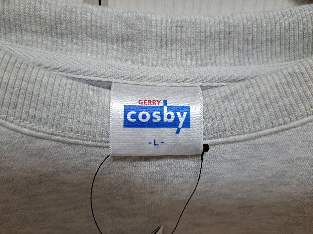 【新品】コスビー/COSBY ワンポイント刺繍クルーネックスウエットLサイズom