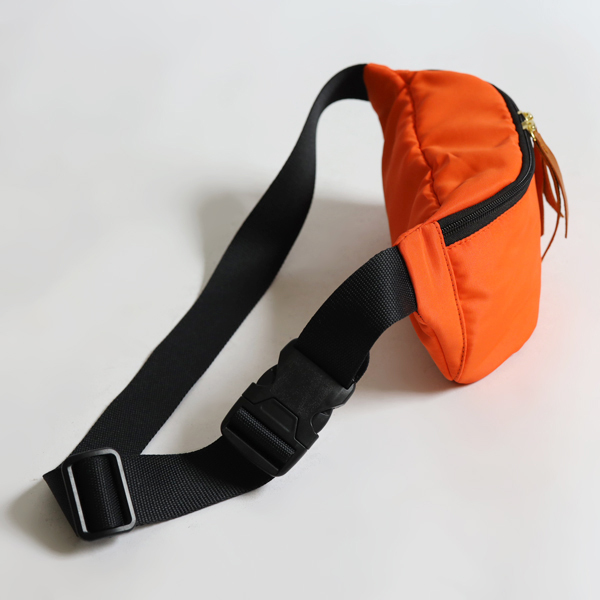  spring ulalaSALE small size light weight body bag cushion go in nylon cow leather leather shoulder diagonal .. waist bag orange Z80A