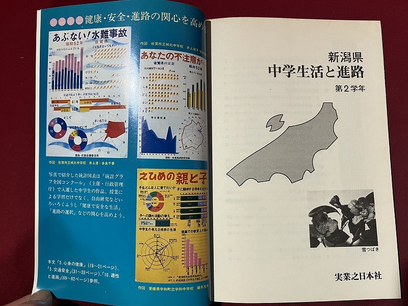 n■　新潟県　中学生活と進路 2　文部省学習指導要領準拠　昭和59年発行　実業之日本社　/AB05_画像6