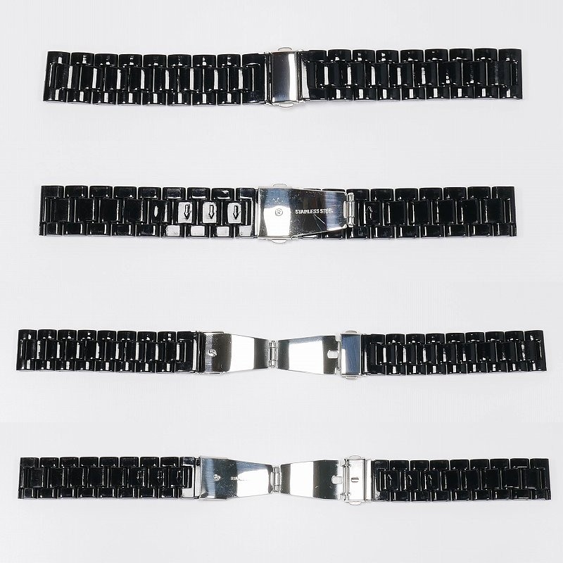 【難有り：ジャンク品】 Swatch×OMEGA スウォッチ×オメガ 対応アクリルベルト ブラック Ｄバックル付き 