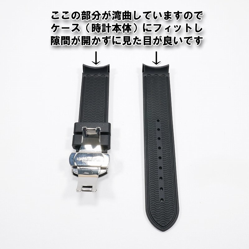 Swatch×OMEGA スウォッチ×オメガ 専用ラバーベルト Ｄバックル付き Mercury（ブラック）の画像3