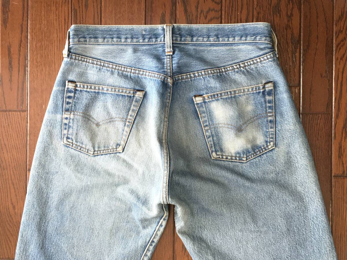 ビンテージ 80s リーバイス Levi's 501 524刻印 赤耳 ジーンズ w33 ひげ落ち レッドライン 汚れ デニム パンツ レングス長め 80年代 USA製_画像3