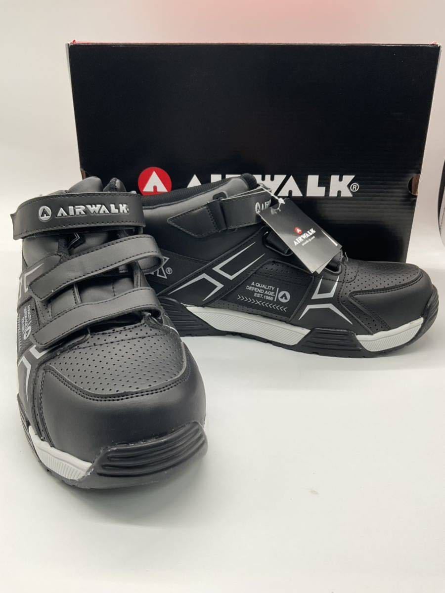 ブラック 28cm AIR WALK ベルトライン AW-970 樹脂先芯入 軽量スニーカー 新品未使用 安全靴 エアウォーク_画像1