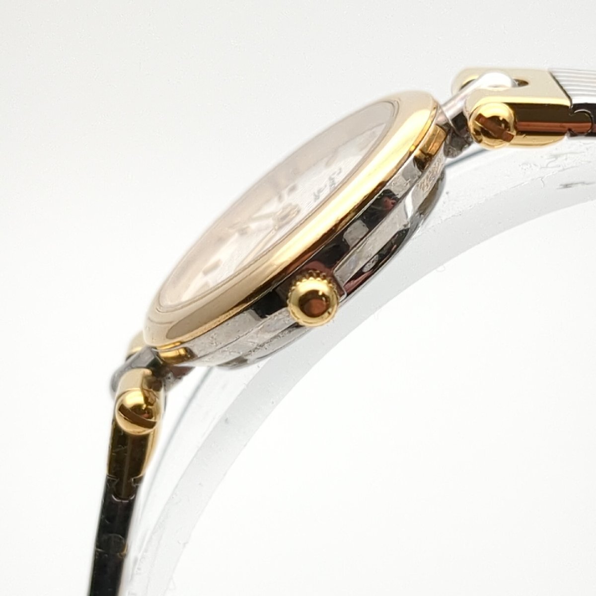 【1円スタート】 Christian Dior クリスチャンディオール レディース 時計 腕時計 クォーツ ゴールド GP 3025 電池交換済の画像4