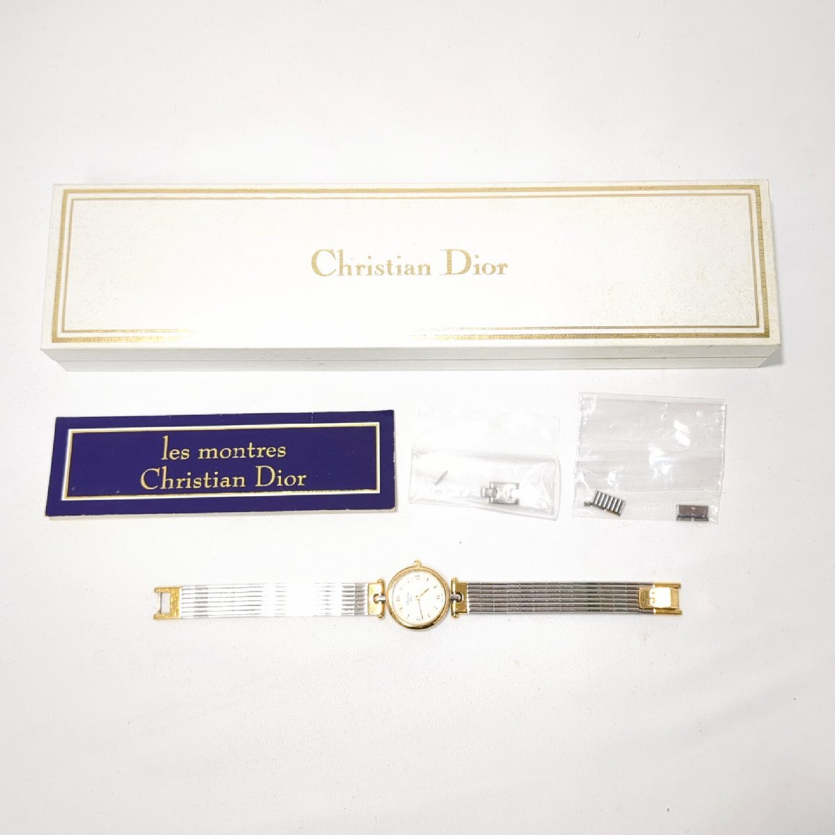 【1円スタート】 Christian Dior クリスチャンディオール レディース 時計 腕時計 クォーツ ゴールド GP 3025 電池交換済の画像10