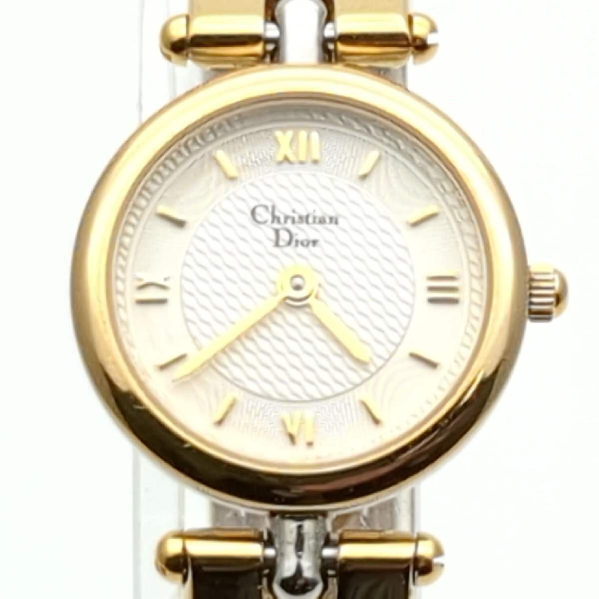 【1円スタート】 Christian Dior クリスチャンディオール レディース 時計 腕時計 クォーツ ゴールド GP 3025 電池交換済の画像1