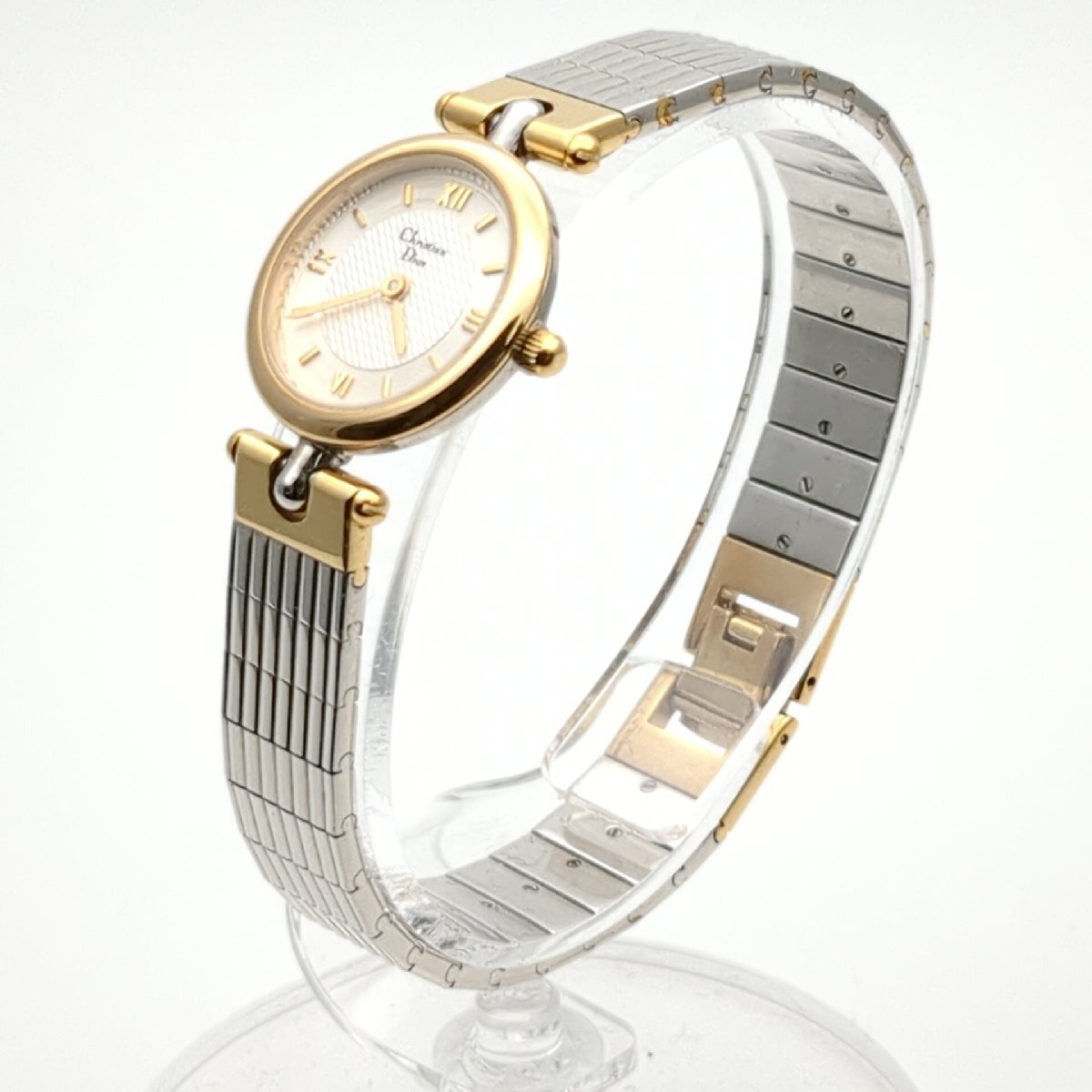 【1円スタート】 Christian Dior クリスチャンディオール レディース 時計 腕時計 クォーツ ゴールド GP 3025 電池交換済の画像2