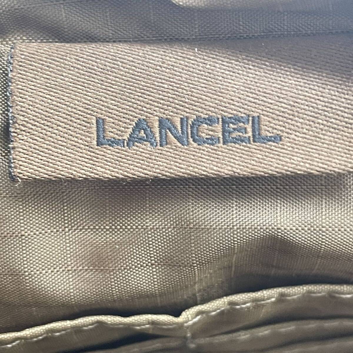 ★BN3751● LANCEL ランセル ショルダーバッグ ポシェット 鞄 バッグ かばん 斜め掛け 肩掛け ブラック ナイロン_画像7