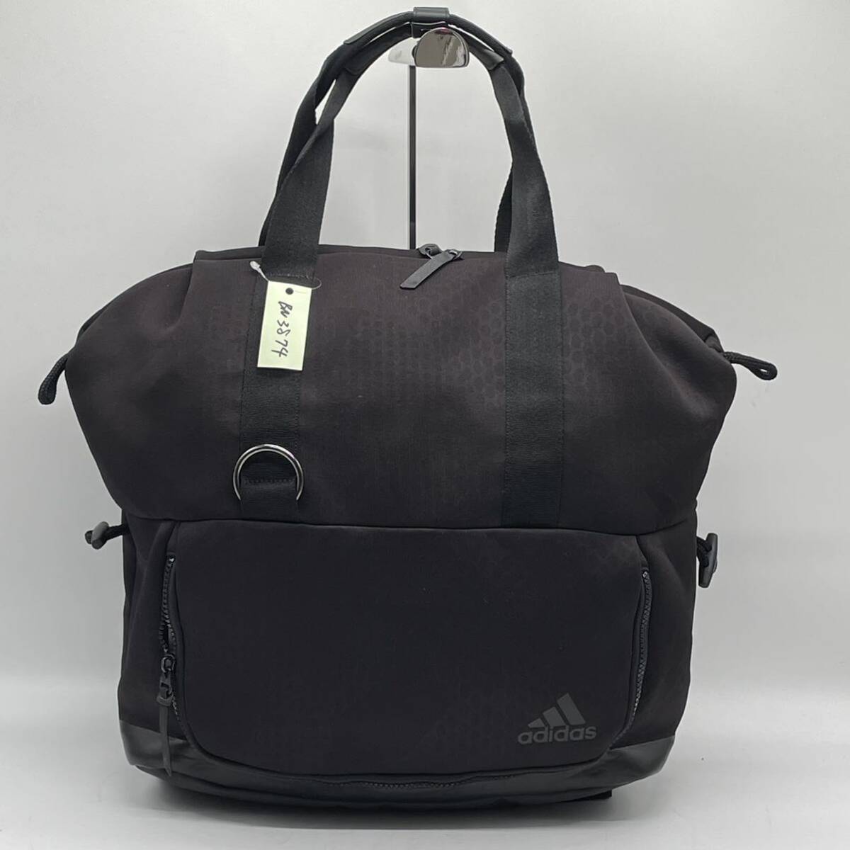 ⑩BN3874● adidas アディダス ショルダー付き ボストンバッグ 大型 スポーツ ゴルフ 旅行 合宿 ジム_画像1