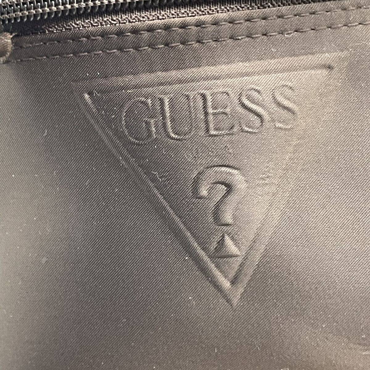 ★BN3873●GUESS ゲス 巾着 リュック バックパック ブラウン レディース エナメル ナイロン_画像3