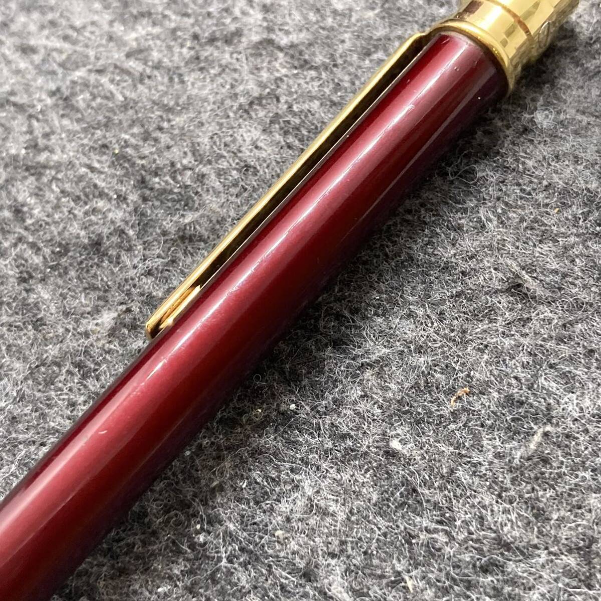 PE1952□Cartier カルティエ ツイスト式 ボールペン ラブライン サントス ドゥ カルティエ ラブ ワインレッド 筆記確認済み 箱付き_画像5