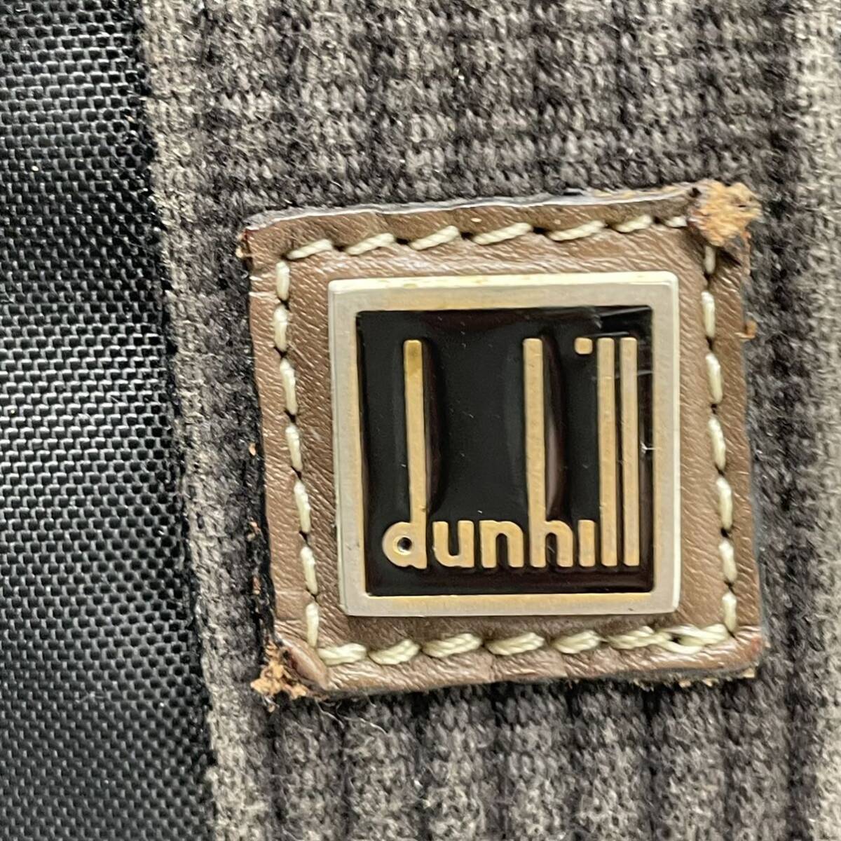 ★BN4002□2点セット dunhill ダンヒル ボストンバッグ＆セカンドバッグ ブラウン 折りたたみ 旅行かばん ナイロン_画像3