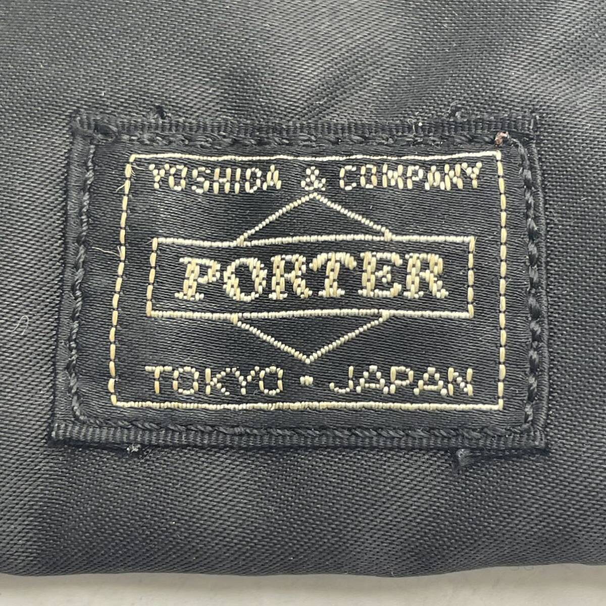 KO2246□PORTER ポータータンカー 長財布 ウォレット ブラック ナイロン 小銭入れ有_画像3