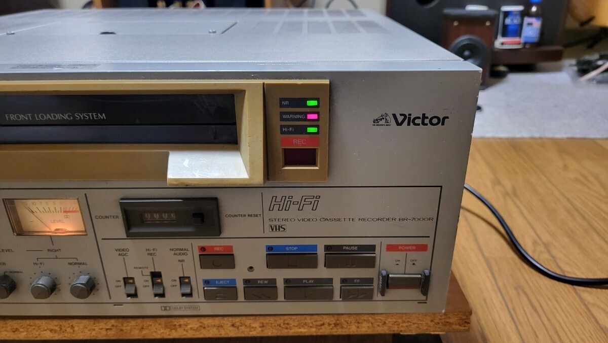 ビクター VHS ビデオカセットレコーダー BR-7000R プロ用 現場用 電源投入確認 ジャンク品 Victor_画像5