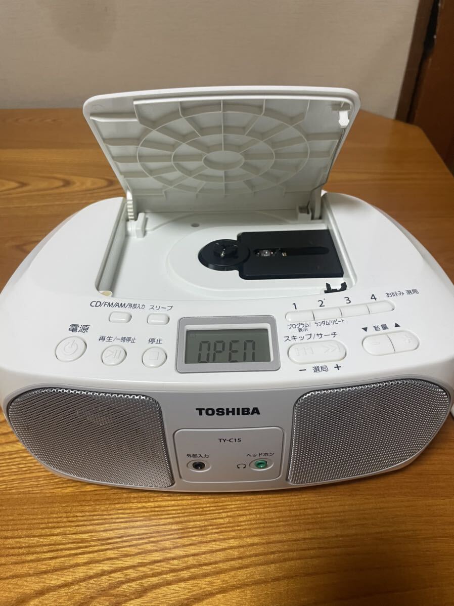 ★ 動作品★ TOSHIBA 東芝 CDラジオ コンパクトデザイン【TY-C15】の画像5