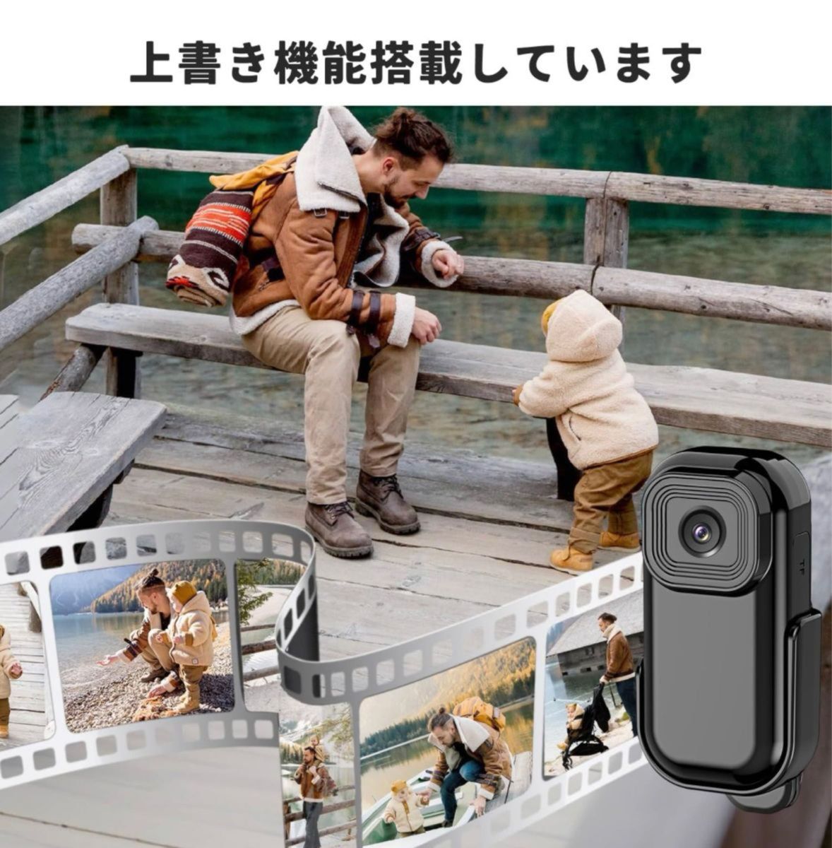 カメラ1080P 小型ボデイーカメラ 小型ビデオカメラ 0.96インチモニター付き 充電式 防犯カメラ