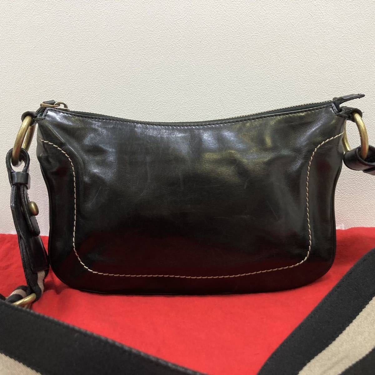 1円 【美品】 BALLY バリー ショルダーバッグ トレスポ ストライプ ブラック 斜め掛け レザー 本革 メンズ ビジネス 通勤 仕事鞄 黒_画像3