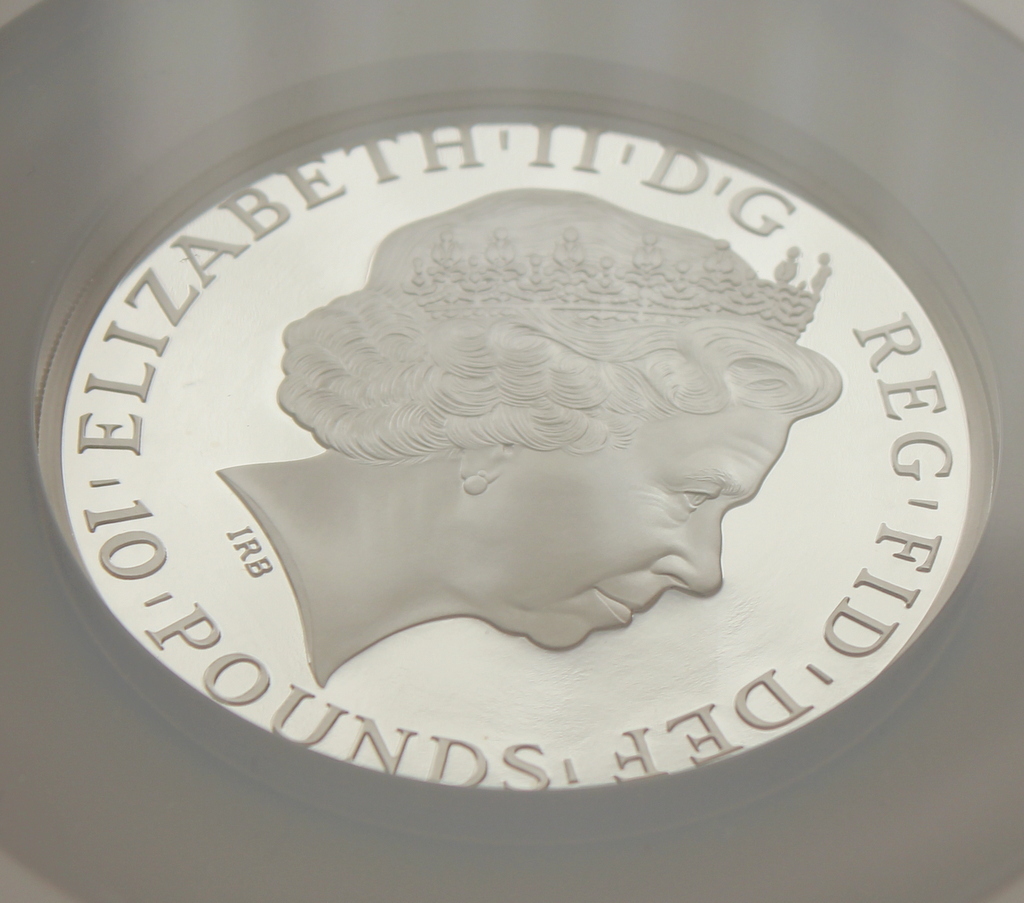 【最高鑑定】2014年 イギリス 10ポンド銀貨 NGC PF70 ULTRA CAMEO 初期750枚 ブリタニア 5オンス_画像8