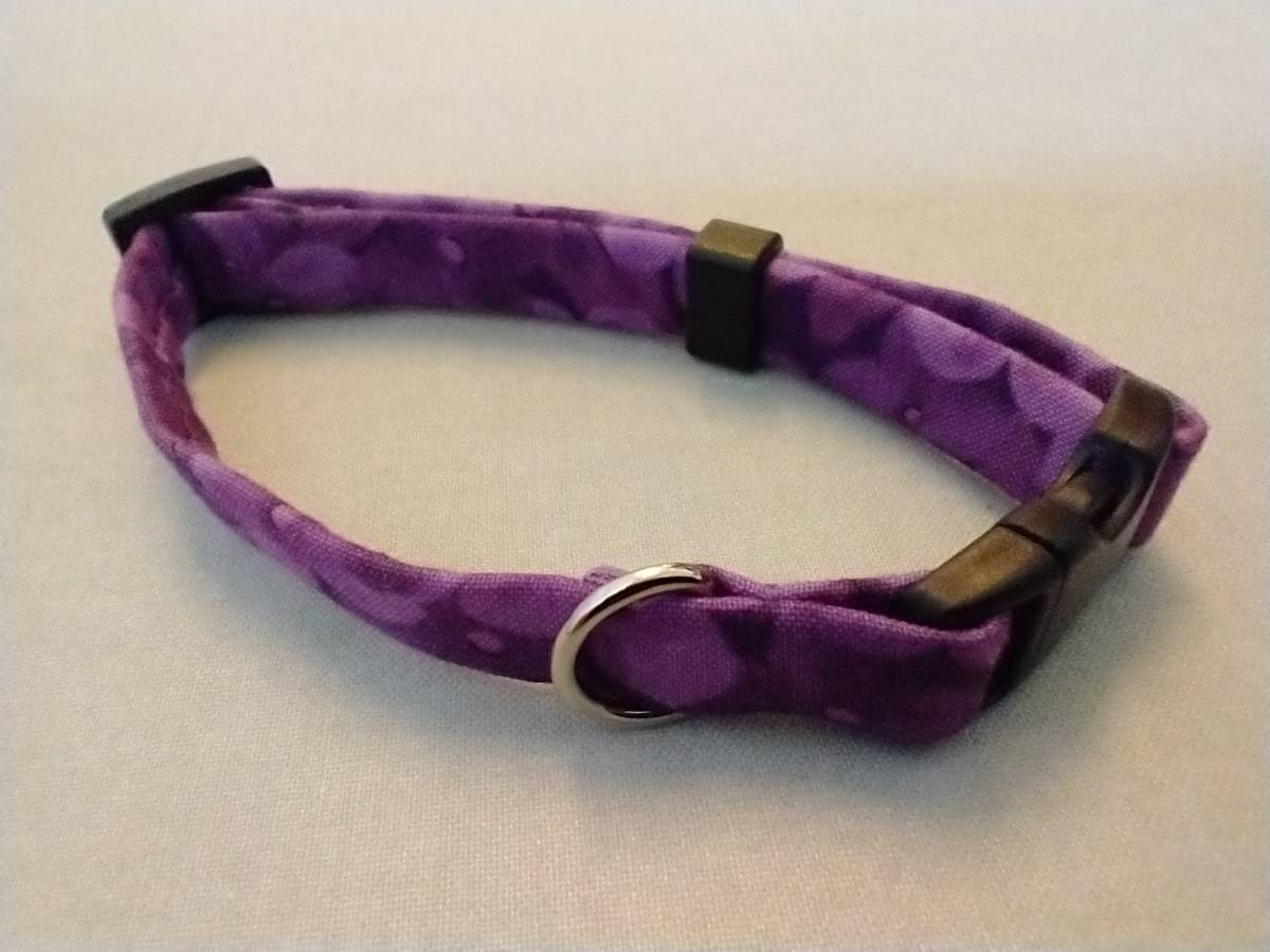 * handmade Kyoto author thing cat necklace peace pattern * purple ground sumire darkening pattern * hand made ( safety type ) prompt decision 650 jpy 