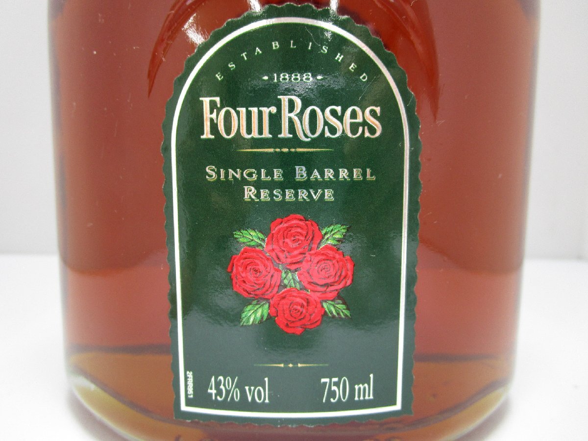 フォアローゼス シングルバレル リザーブ 750ml 43% Four Roses SINGLE BARREL RESERVE バーボンウイスキー 未開栓 古酒 /A38789の画像5