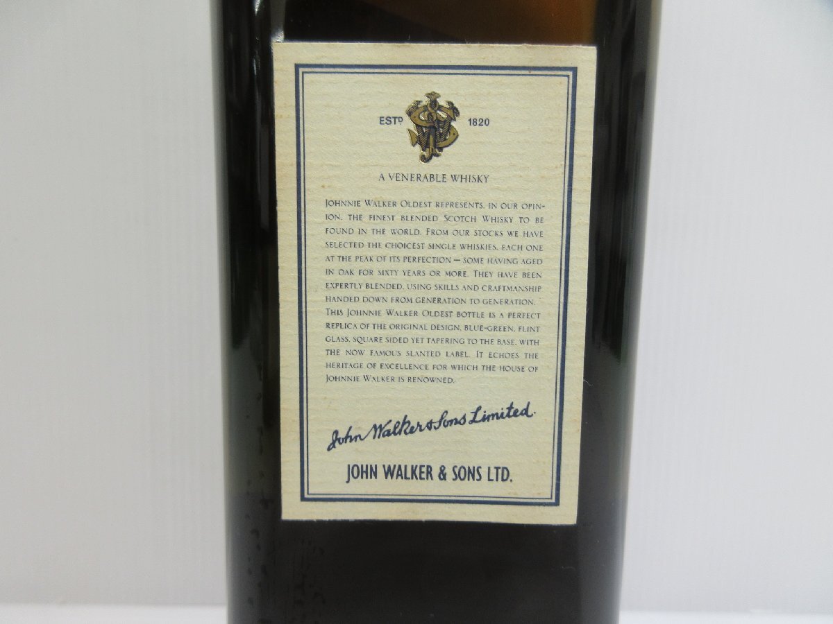 ジョニーウォーカー ブルーラベル オールデスト Johnnie Walker Oldest 750ml 43% スコッチウイスキー 未開栓 古酒/A39204の画像5