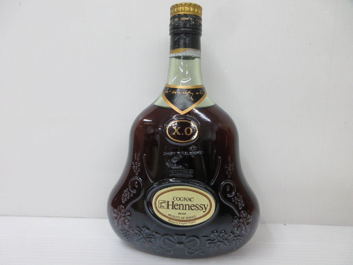 ヘネシー XO グリーンボトル 金キャップ 旧ボトル Hennessy 700ml コニャックブランデー 未開栓 古酒 箱付き/A37588_画像2