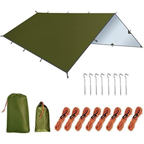 ★アーミーグリーン-XXL（300*500）★ 高耐水加工 日除け 軽量 紫外線カット テント タープ キャンプ 遮熱 防水タープ