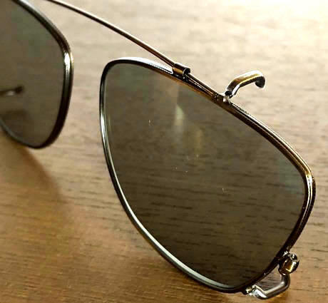 新品 CUSHMAN クッシュマン ハンドメイド 1950's ビンテージ ウェリントン サングラス 専用 クリップオン レンズ (スモーク) 眼鏡 メガネ_サンプル画像です！