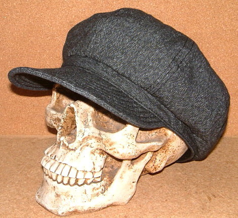 新品 CUSHMAN クッシュマン 1950's ビンテージ ブラック シャンブレー生地 キャスケット ワークキャップ (Mサイズ/約58cm) ハンチング 帽子_画像1