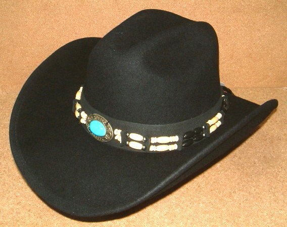  new goods USA arrival MONTECARLO HAT Monte Carlo felt made turquoise Conti .bo-n beads equipment ornament we Stan hat ten-gallon hat approximately 60cm
