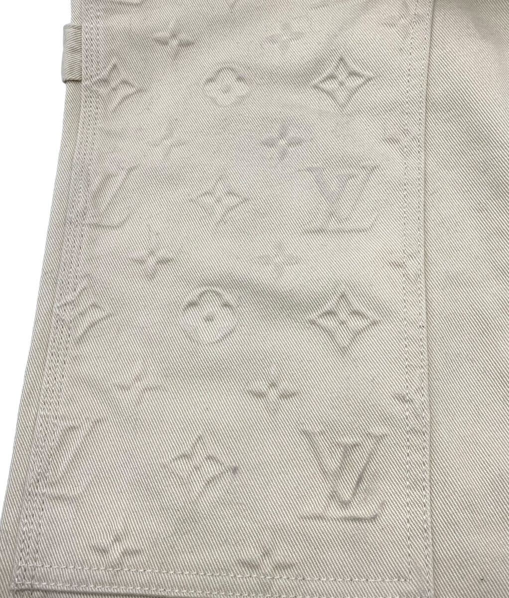 【中古】LOUIS VUITTON ルイヴィトン カーペンターロングパンツ 23SS HOD45W RM231Q TZ0 モノグラム裾ジップ ズボン パンツ ベージュ W30の画像3