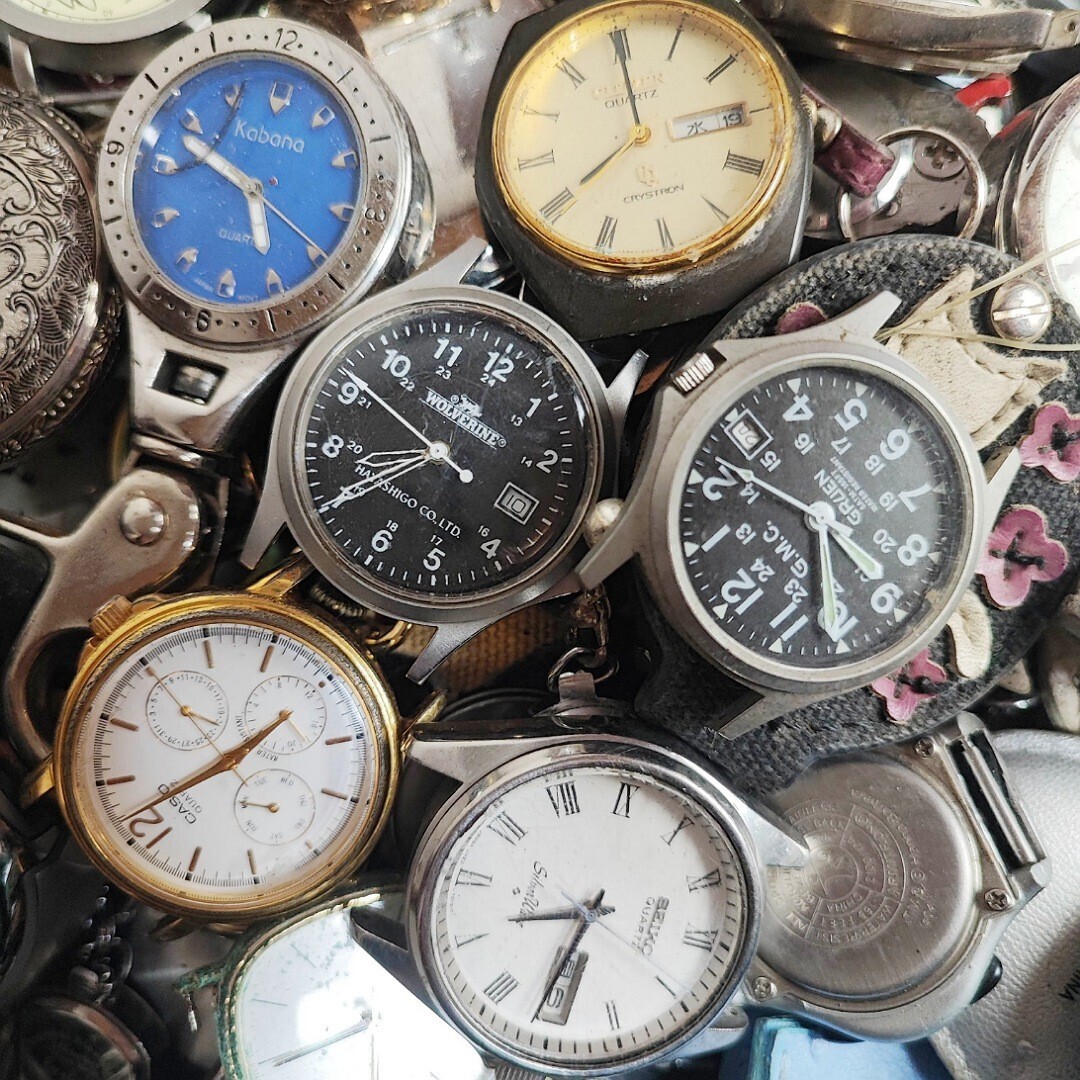 約800個 SEIKO CITIZEN CASIO 他 まとめて フェイスのみ メンズレディース腕時計 大量 セット kg本点個 ジャンク gao1 _画像9