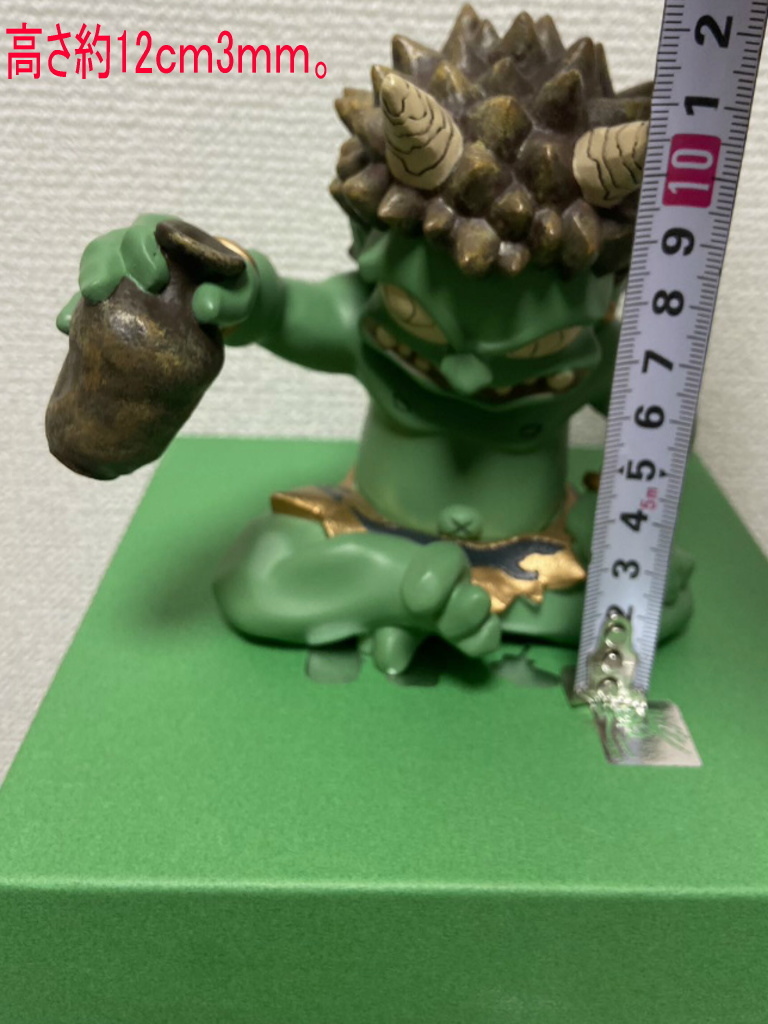 瀧下和之作　鬼フィギュア　オブジェ　蒼鬼　70／3０0番　MOMOTARO Figure　桃太郎物語り　縁起　魔よけ　飾り　共箱栞（検）民藝郷土玩具_画像9