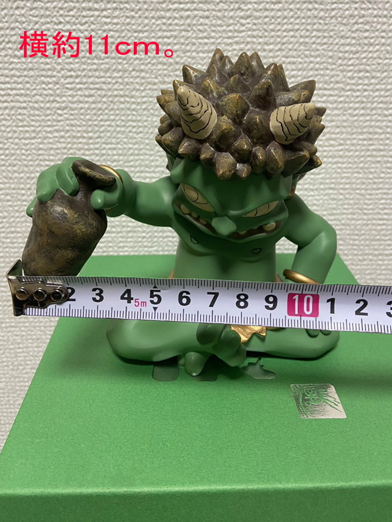 瀧下和之作　鬼フィギュア　オブジェ　蒼鬼　70／3０0番　MOMOTARO Figure　桃太郎物語り　縁起　魔よけ　飾り　共箱栞（検）民藝郷土玩具_画像10