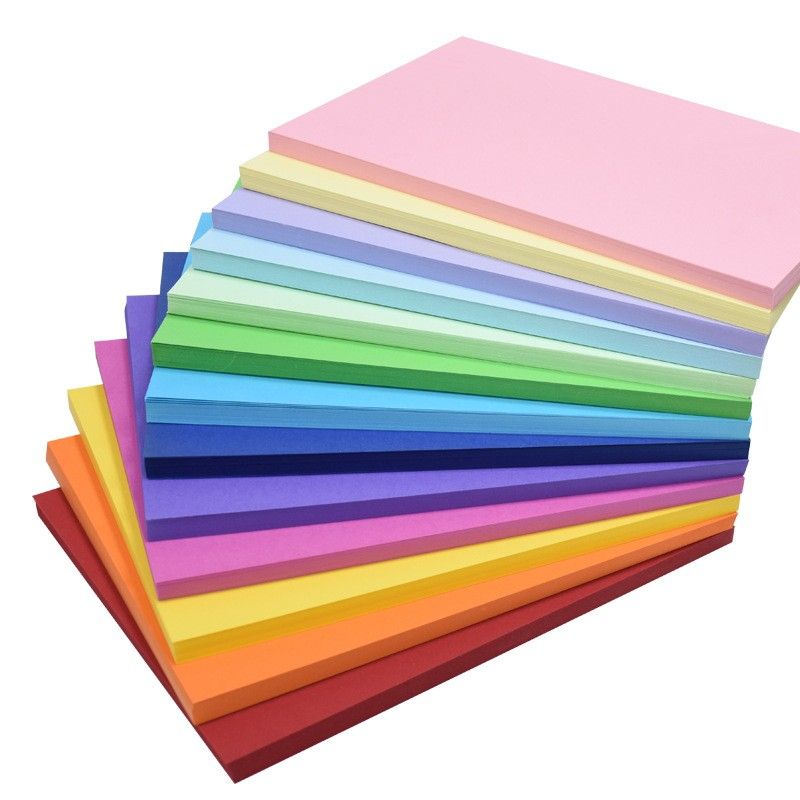 A4サイズのカラーハードカード 200gの手作り色画用紙 装飾用紙 手描きのカード 子供向けDIY材料