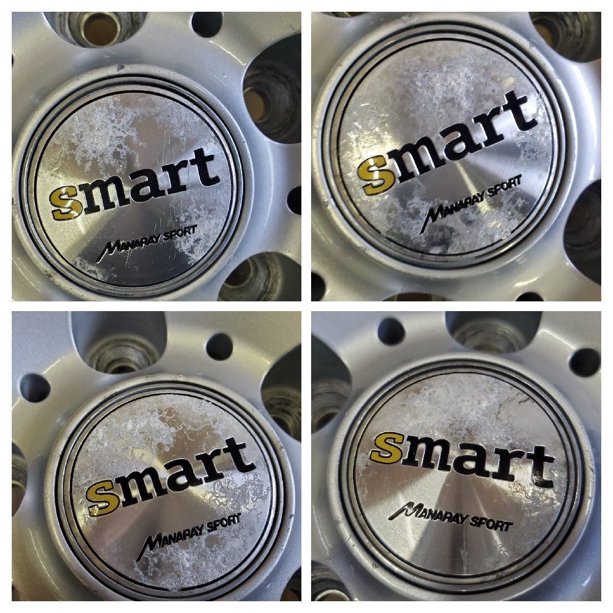 ◎A2418 ☆アルミ ホイール 単体 4本■MANARAY Smart■16x6.5J PCD 114.3 x 5H +42■16インチ■カムリ　ジェイド　エクストレイル_画像7