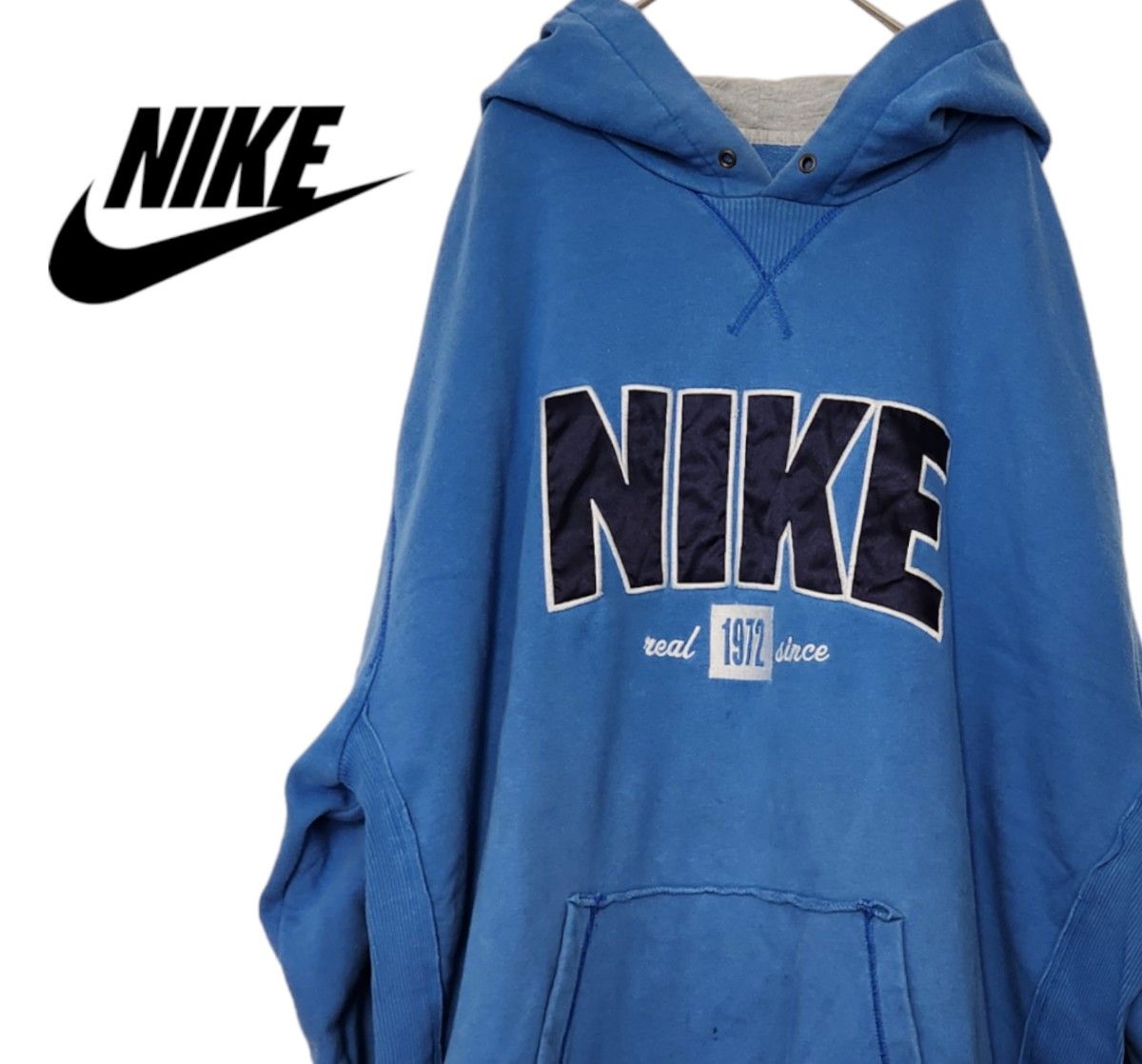 NIKE ナイキ ロゴ刺繍 スウェットパーカー 古着 ビッグロゴ 2XL NIKE ナイキ ロゴ刺繍 スウェットパーカー 古着 ビッグロゴ 2XL