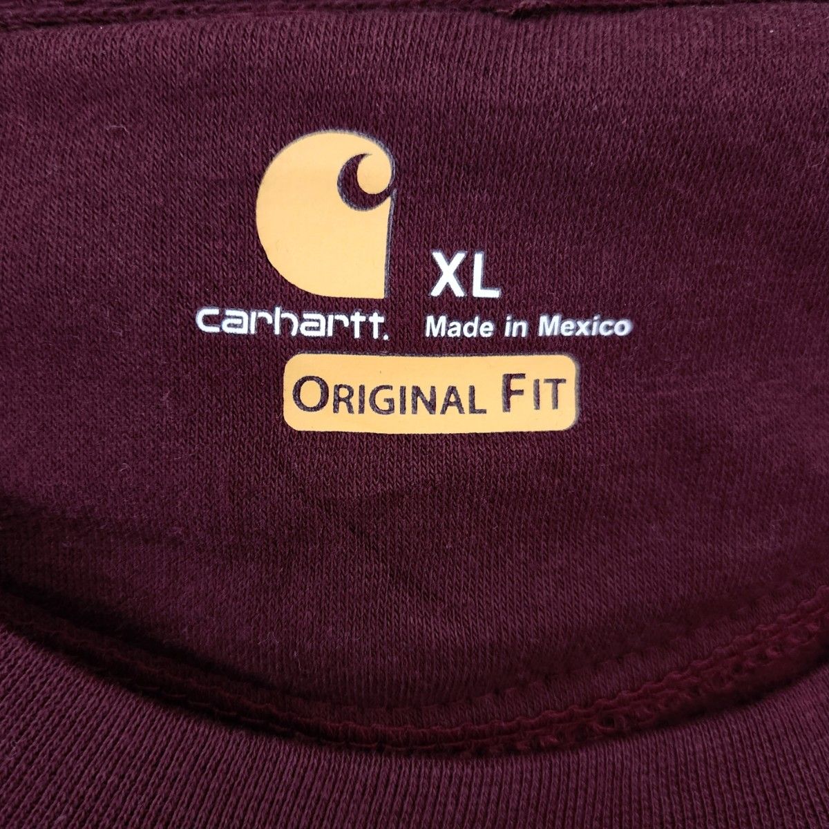 未使用★Carhartt カーハート スウェット ポケット 裏起毛 ボルドー メキシコ製 トレーナー デッドストック品 XL