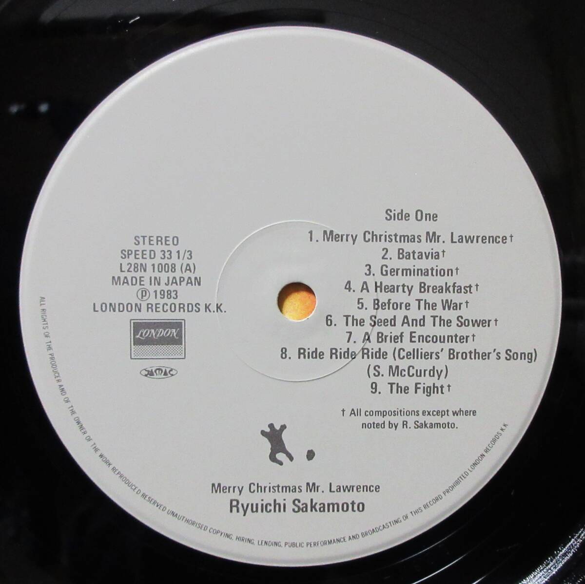 (LP) 帯 坂本龍一 [戦場のメリー・クリスマス] オリジナルサウンドトラック/David Bowie/1983年/ロンドンレコード/L28N1008_画像6