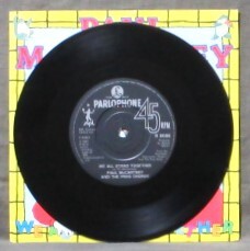 7''EP 美品! UK/PARLOPHONE PAUL McCARTNEY and FROG CHORUS [WE ALL STAND TOGETHER] ポール・マッカートニー/1984年/黒ラベ/R 6086_画像3