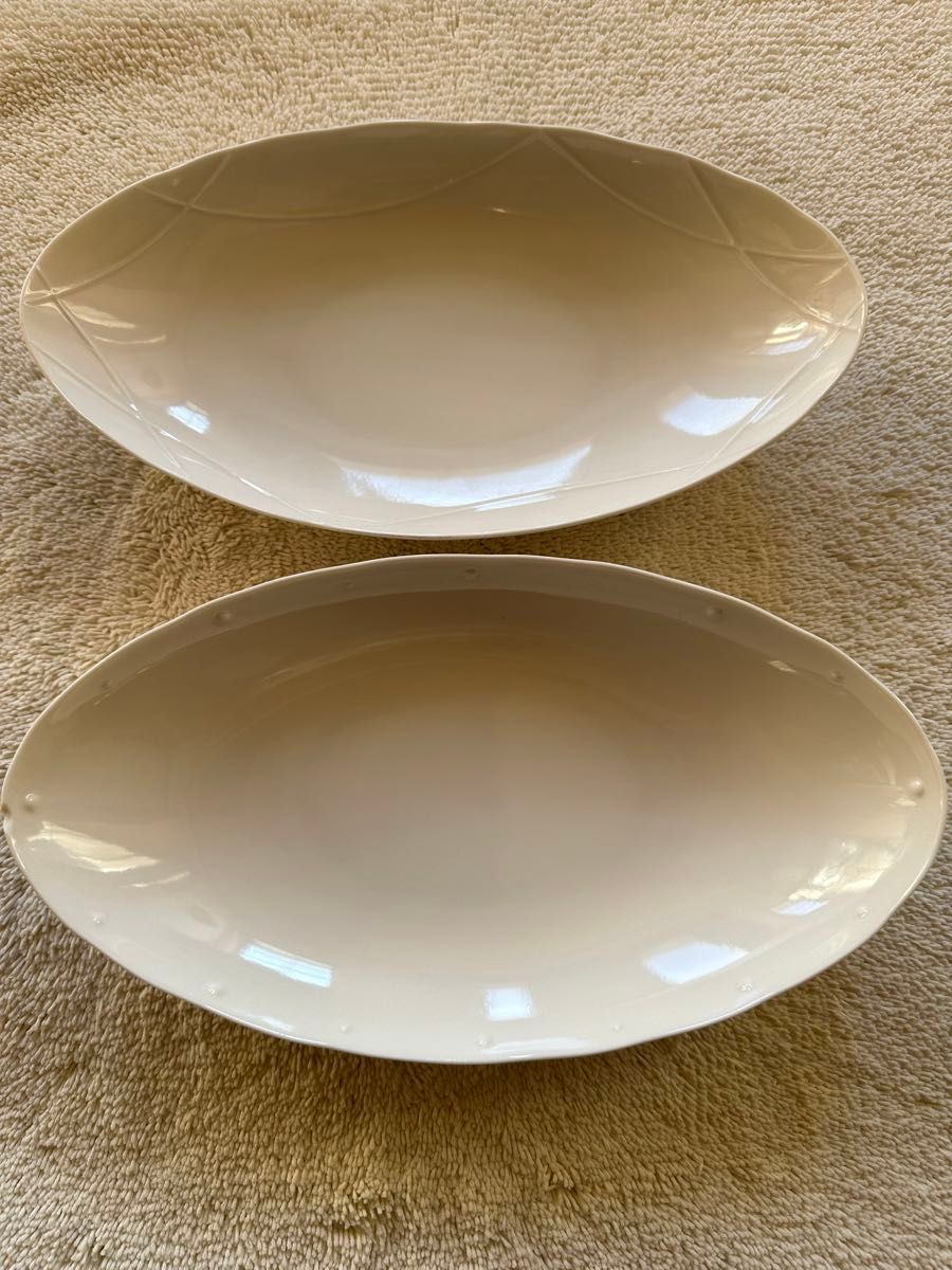 オーバル皿 パスタ皿 洋食器 白色　2枚