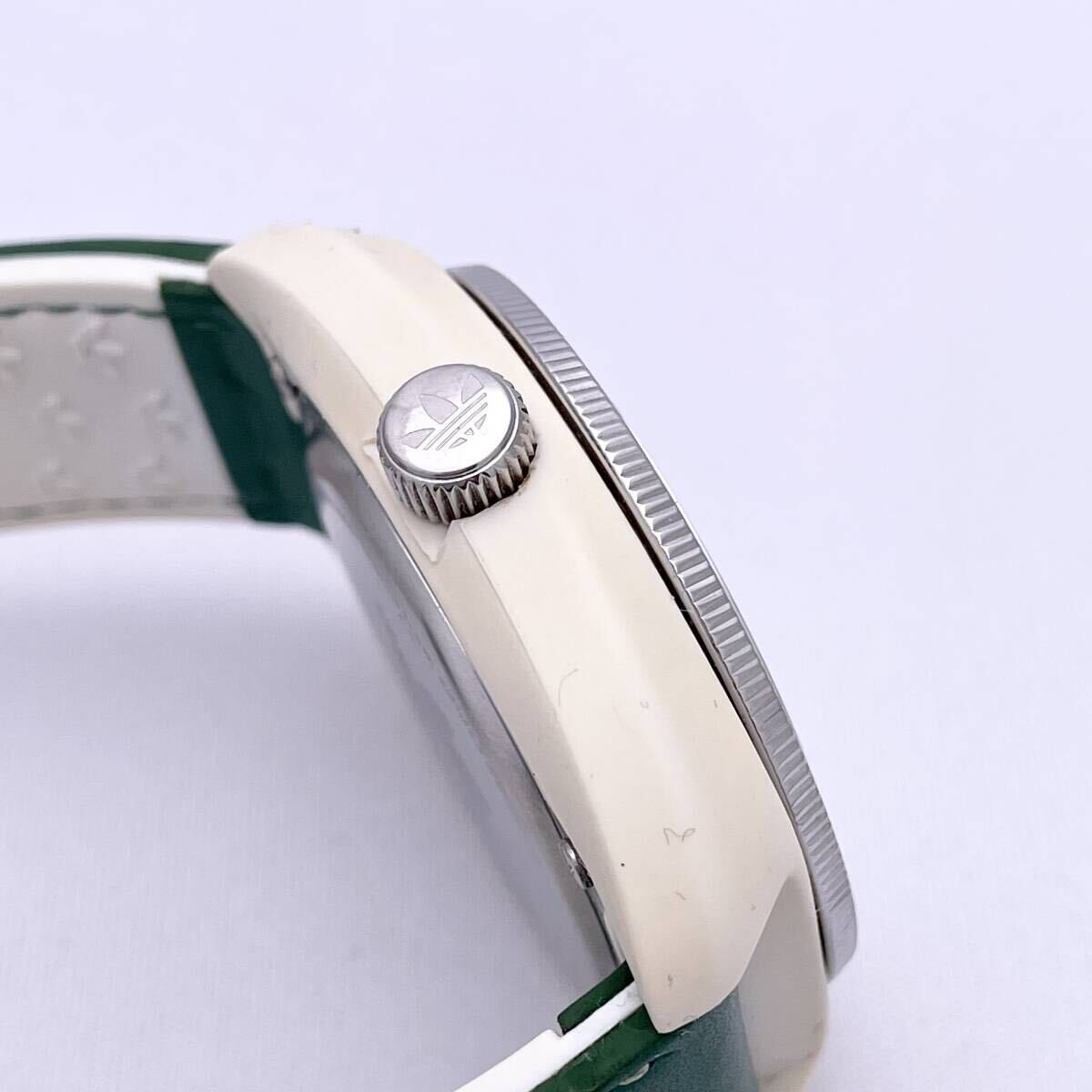 adidas アディダス STAN SMITH スタンスミス 10ATM ADH9088 腕時計 ウォッチ クォーツ quartz 緑 白 グリーン ホワイト P77の画像8