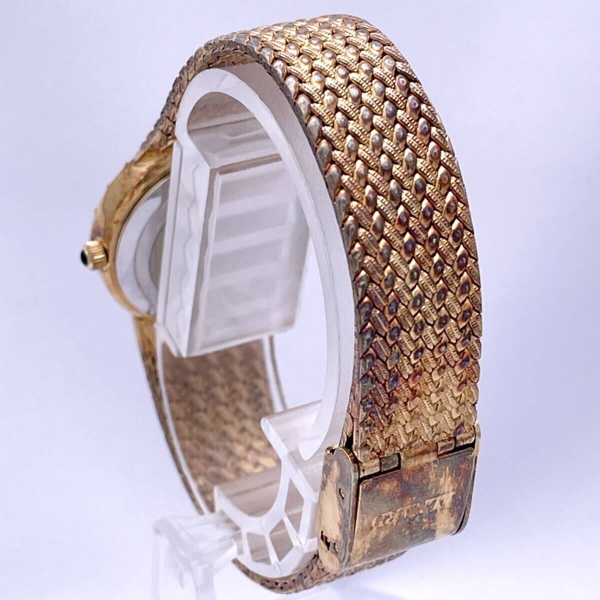 ELNARD エルナード EL3002 腕時計 ウォッチ クォーツ quartz 天然ダイヤ オパール文字盤 OPAL DIAMOND 金 ゴールド P179の画像5