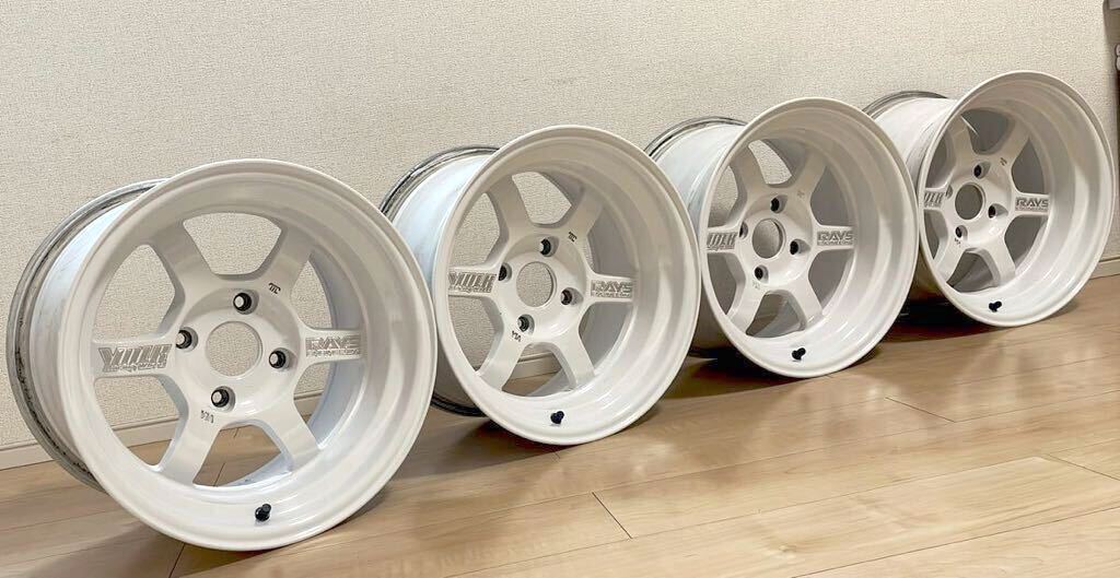 絶版品）RAYS VOLK RACING TE37V 10th ANNIVERSARY EDITION 15インチ 9J-5 4H-PCD114.3 4本（10周年記念モデル AE86 トレノ レビン S13 S14の画像1