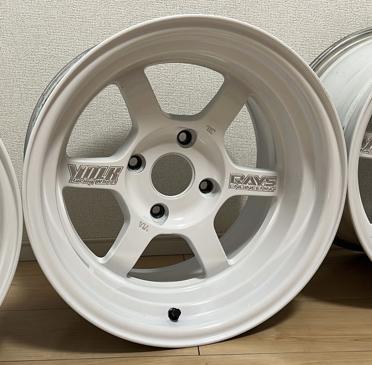 絶版品）RAYS VOLK RACING TE37V 10th ANNIVERSARY EDITION 15インチ 9J-5 4H-PCD114.3 4本（10周年記念モデル AE86 トレノ レビン S13 S14の画像5