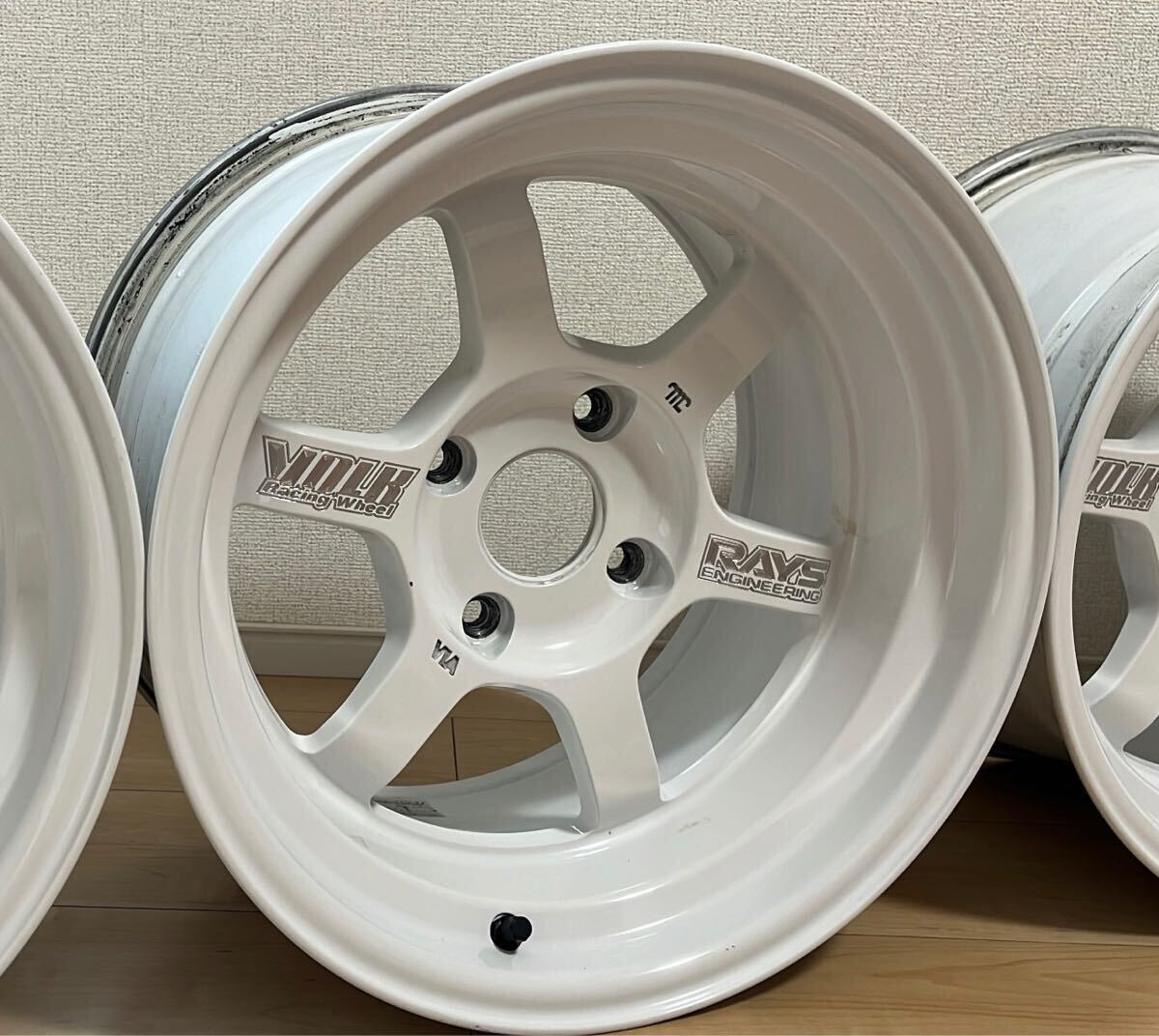 絶版品）RAYS VOLK RACING TE37V 10th ANNIVERSARY EDITION 15インチ 9J-5 4H-PCD114.3 4本（10周年記念モデル AE86 トレノ レビン S13 S14_画像4