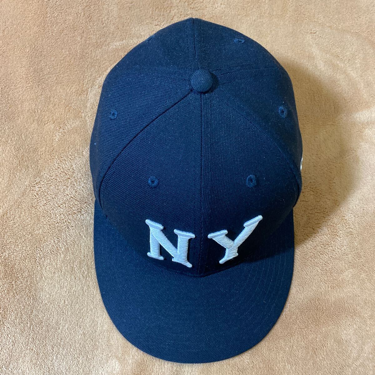 NEW ERA WAIPER別注 LP 59FIFTY クーパーズタウン ニューヨーク・ハイランダーズ 1906 キャップ NAVY／WHITE/表記7　1／2（59.6cm） 中古_画像6