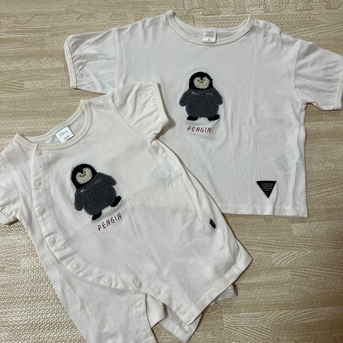 フタフタ　ロンパース　Tシャツ　セット　50-60 90 姉妹　兄弟　お揃いコーデ